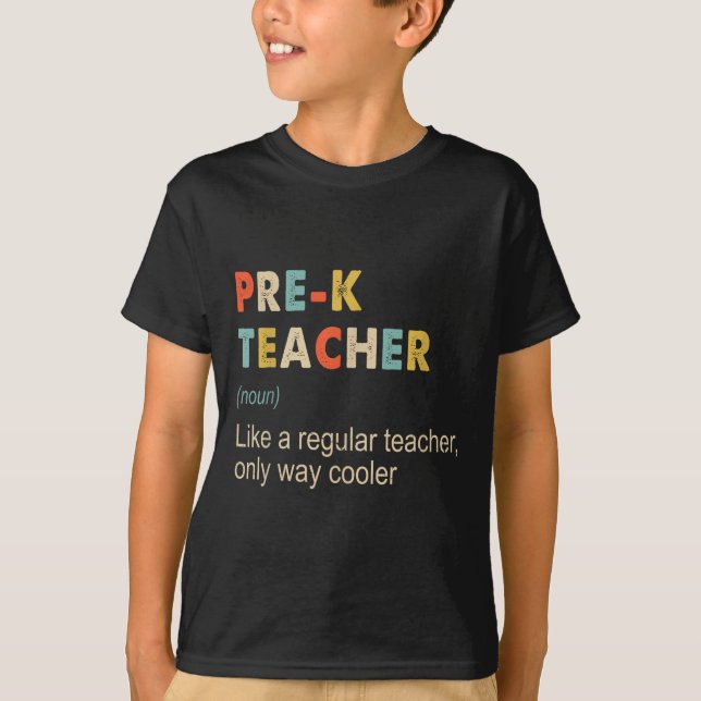 T-shirt Prek Enseignant Définition Funny Enseignement Ense (Devant)