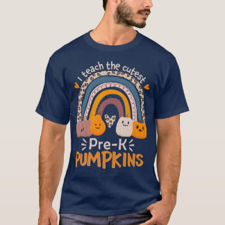 T-shirt PréK Enseignant J'Enseigne Les Citrouilles Les Plu