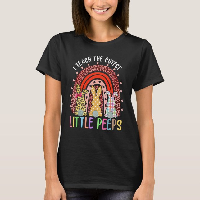 T-shirt Prek Enseignant Pâques Arc-en-ciel Enseigner le pl (Devant)
