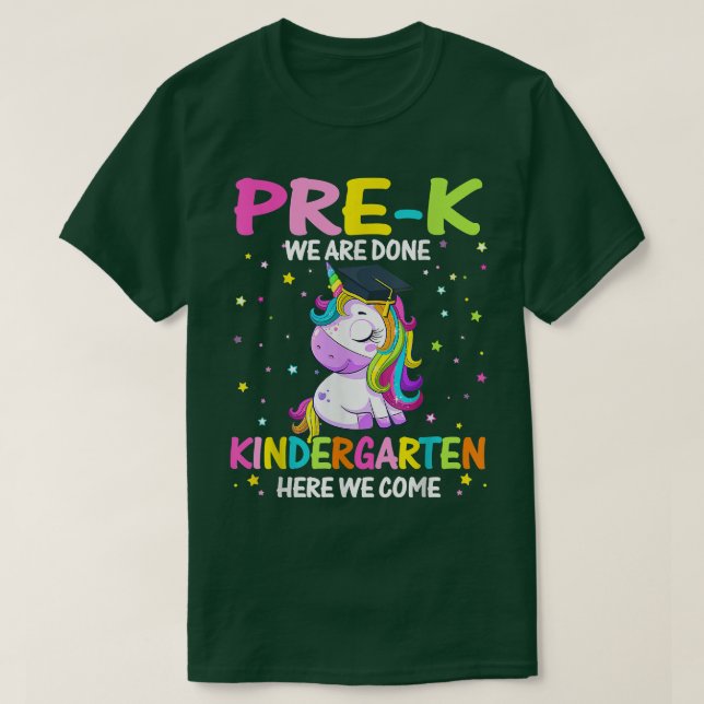 T-shirt Prek Nous Avons Fini Kindergarten Ici Nous Venons  (Design devant)