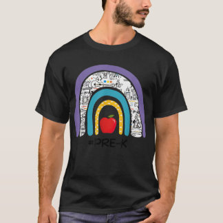 T-shirt PreK Rainbow Apple Back To School Teacher Funny
