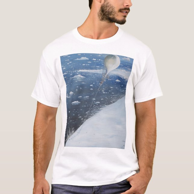 T-shirt Premier aéronaute de capitaine Scott Antarctique. (Devant)