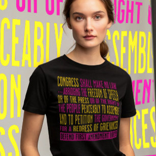 T-shirt Premier amendement Couleurs personnalisées pour un