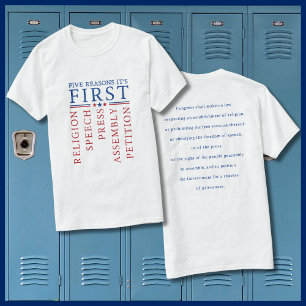 T-shirt Premier amendement Manifestation pour la liberté d