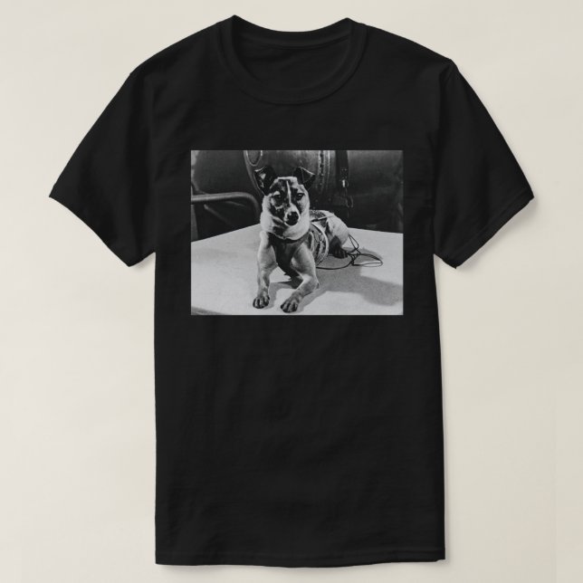 T-shirt Premier animal à orbiter le chien de Terre Laika (Design devant)