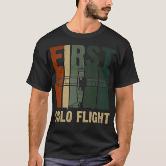 T-shirt Premier avion pilote de vol solo Avion Rétro 2