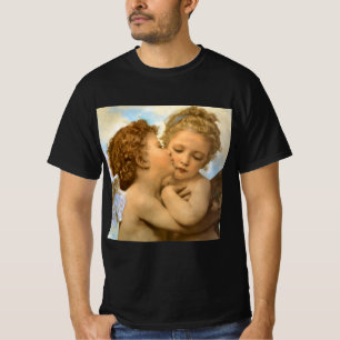 T-shirt Premier Baiser (détail d'ange) de Bouguereau