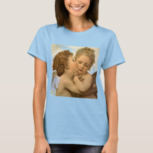 T-shirt Premier Baiser (détail d'ange) par Bouguereau