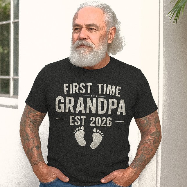 T-shirt Premier Grand-Père Est. 2026 | Nouveau grand-paren (Créateur téléchargé)