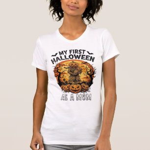T-shirt Premier Halloween en tant que maman citrouille épo