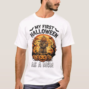 T-shirt Premier Halloween en tant que maman citrouille épo