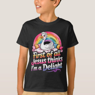T-shirt Premier Jésus pense qu'un design de jars drôle est