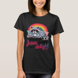 T-shirt Premier Jésus pense qu'un raton laveur drôle est u
