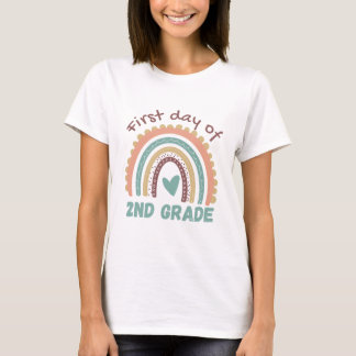 T-shirt Premier jour de 2e année Arc-en-ciel, Retour à l'é