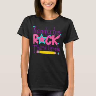 T-shirt Premier Jour De 3E Année Prêt À Rocher Troisième A