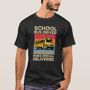 T-shirt Premier Jour De Conduite D'Autobus Scolaire Hommes