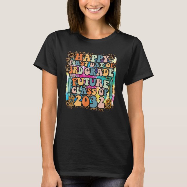 T-shirt Premier Jour De La 3e Année Future Promotion 2032  (Devant)