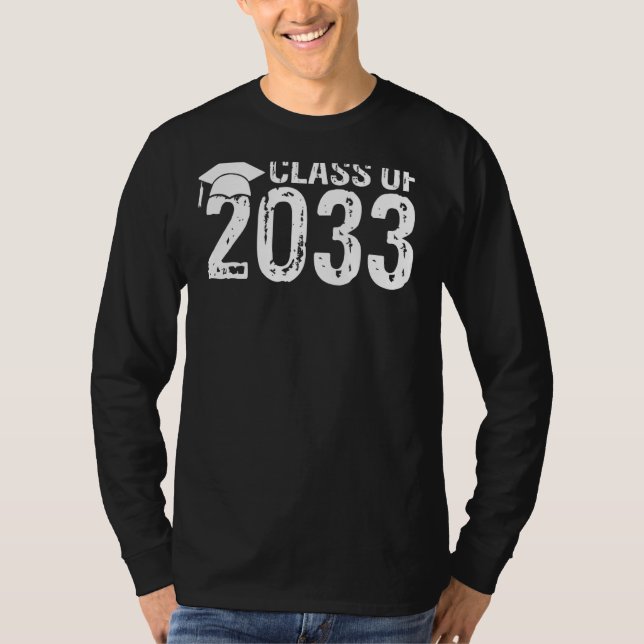 T-shirt Premier Jour De La Classe Scolaire De 2033 Augment (Devant)