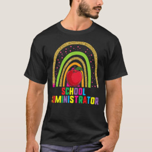 T-shirt Premier Jour De L'Administrateur De L'École Arc En