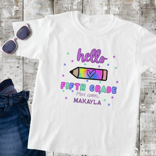 T-shirt Premier jour de l'école Personnalisé 4e année