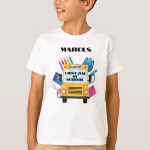 T-shirt Premier jour de l'école personnalisée
