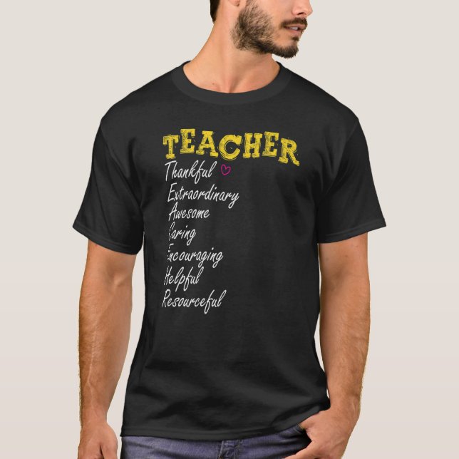 T-shirt Premier Jour De L'École Retour À L'École Enseignan (Devant)