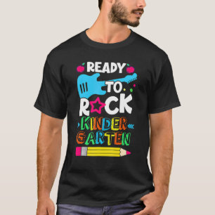 T-shirt Premier Jour De Maternelle Prêt À Rock Kindergart