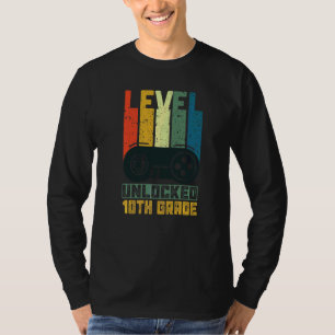 T-shirt Premier Jour De Niveau 10Ème Année Débloqué Retou