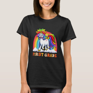 T-shirt Premier Jour De Première Classe Arc-En-Ciel Enseig