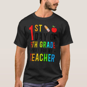 T-shirt Premier Jour De Prière De 5E Année Pour Mon Profes