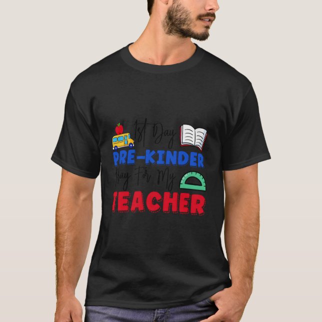 T-shirt Premier Jour De Prière Pré-K Pour Mon Professeur R (Devant)