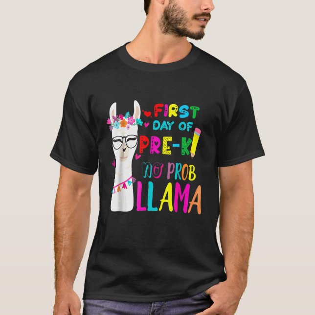 T-shirt Premier Jour De Prof De Pre Maternelle Pas De Prob (Devant)