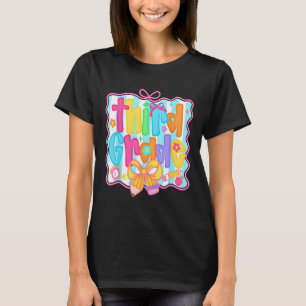 T-shirt Premier jour de troisième année bouquet floral pou