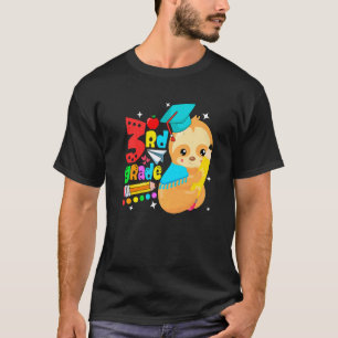 T-shirt Premier Jour D'école 3e Année Paresseux Enfants Re