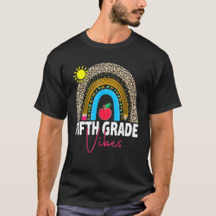 T-shirt Premier Jour D'École Cinquième Année Vibes Équipe