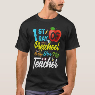 T-shirt Premier Jour D'école Maternelle Priez Pour Mon Ens
