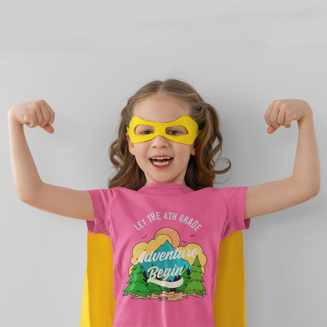 T-shirt Premier Jour D'École Professeur De 4e Année Remerc (Front)