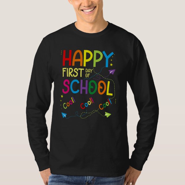 T-shirt Premier Jour D'école  Retour À L'école  Enseignant (Devant)