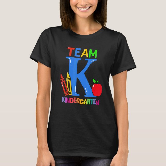 T-shirt Premier Jour D'Enfant Garten Pre K Team Kinder (Devant)