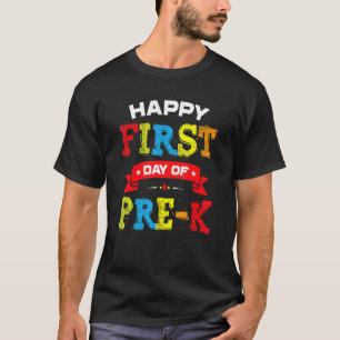 T-shirt Premier Jour D'Enseignants Pré K Étudiants Préscol