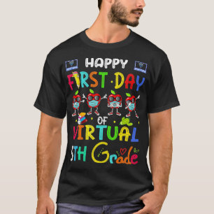 T-shirt premier jour heureux virtuel 5e classe masque de p
