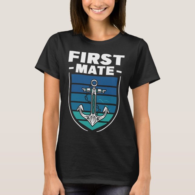 T-shirt Premier lieutenant bateau mer navire yacht  (Devant)
