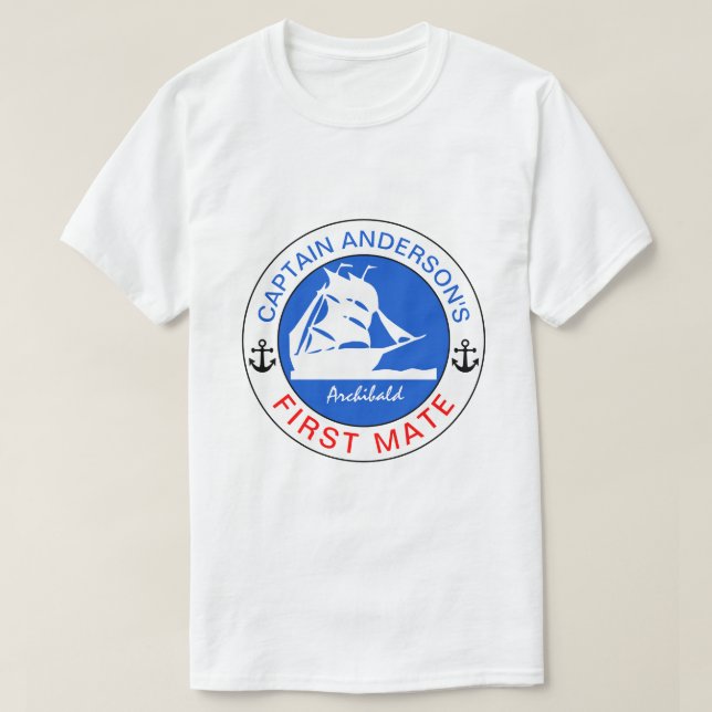T-shirt Premier Maté du capitaine Anderson drôle personnal (Design devant)