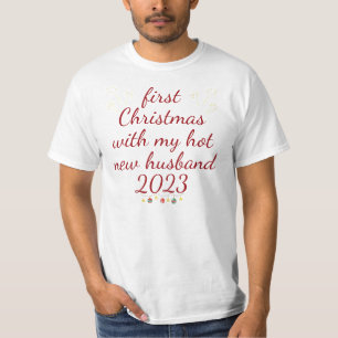 T-shirt premier Noël avec mon nouveau mari chaud en 2023