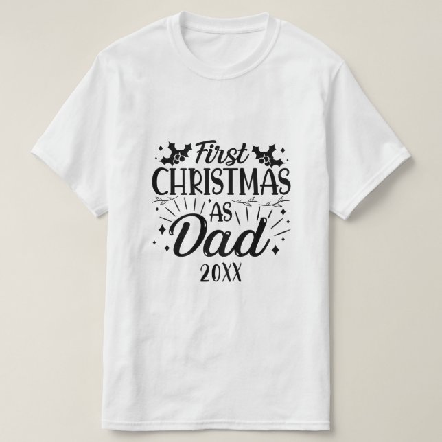 T-shirt Premier Noël comme papa (Design devant)