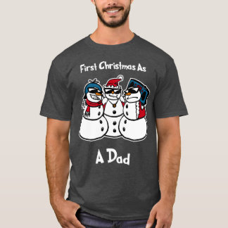 T-shirt Premier Noël comme papa Drôle Noël Snowmies