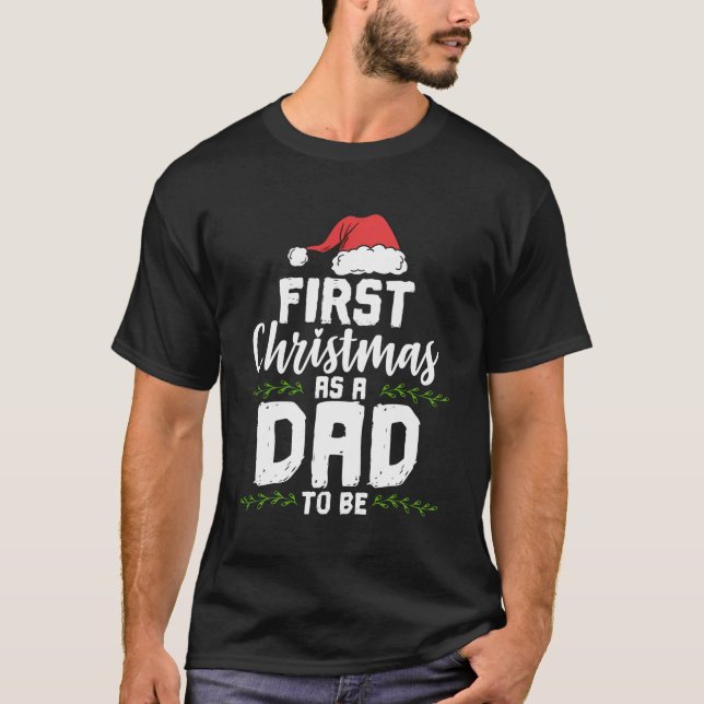 T-shirt Premier Noël Comme Papa Pour Être Futur Père Xma (Devant)