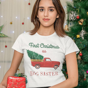 T-shirt Premier Noël en famille avec grande sœur