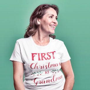 T-shirt Premier Noël en famille grand-mère correspondant a