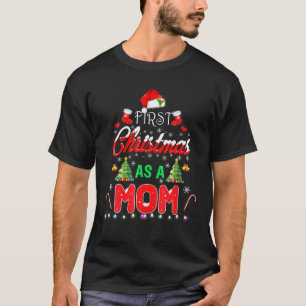 T-shirt Premier Noël En Tant Que Maman Santa Hat Vilain No